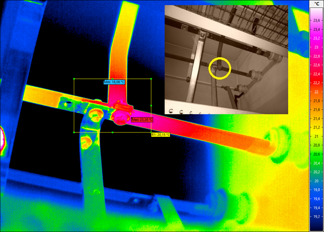 Thermografie Hochspannungsschiene